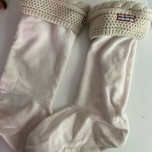 Hunter cable knit and fleece boot socks for tall boot size M/L 8-10